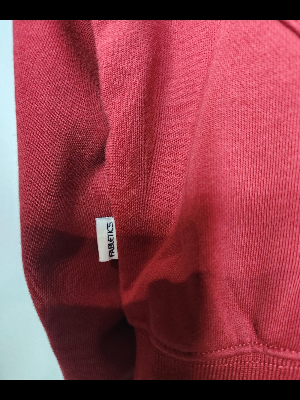 Fabletics Burgundy Zip-Up Varsity Jacket View 3